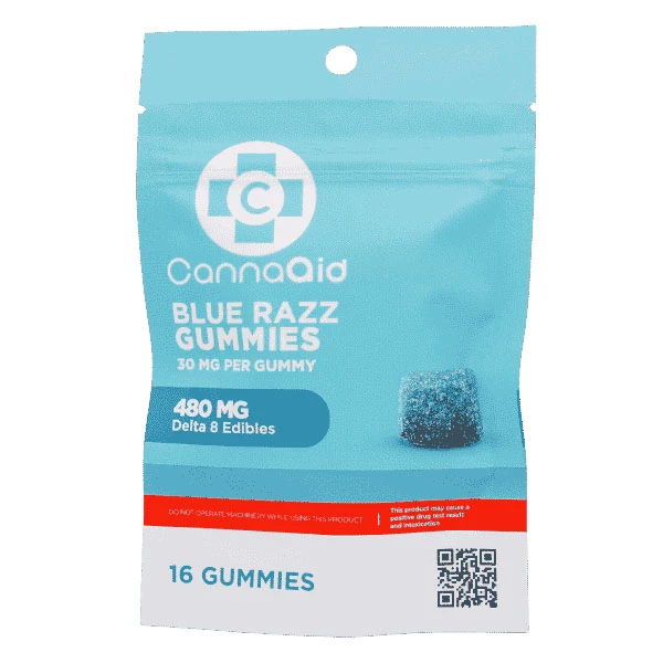 CannaAid Blue Razz Delta 8 Gummies